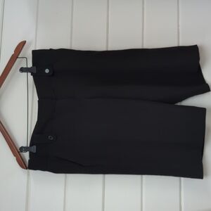 Black mid length shorts, size 8